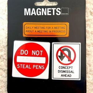 Design Ideas Work Signs Humorous Magnet Set of 3 Magnets